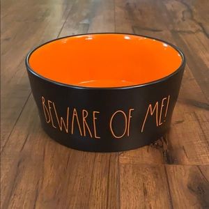 Rae Dunn beware of me black dog bowl